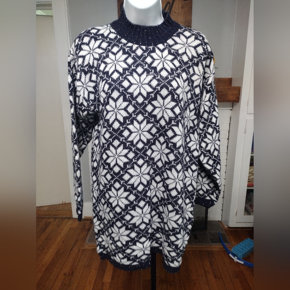 Vintage American pride Snowflake Ski Sweater